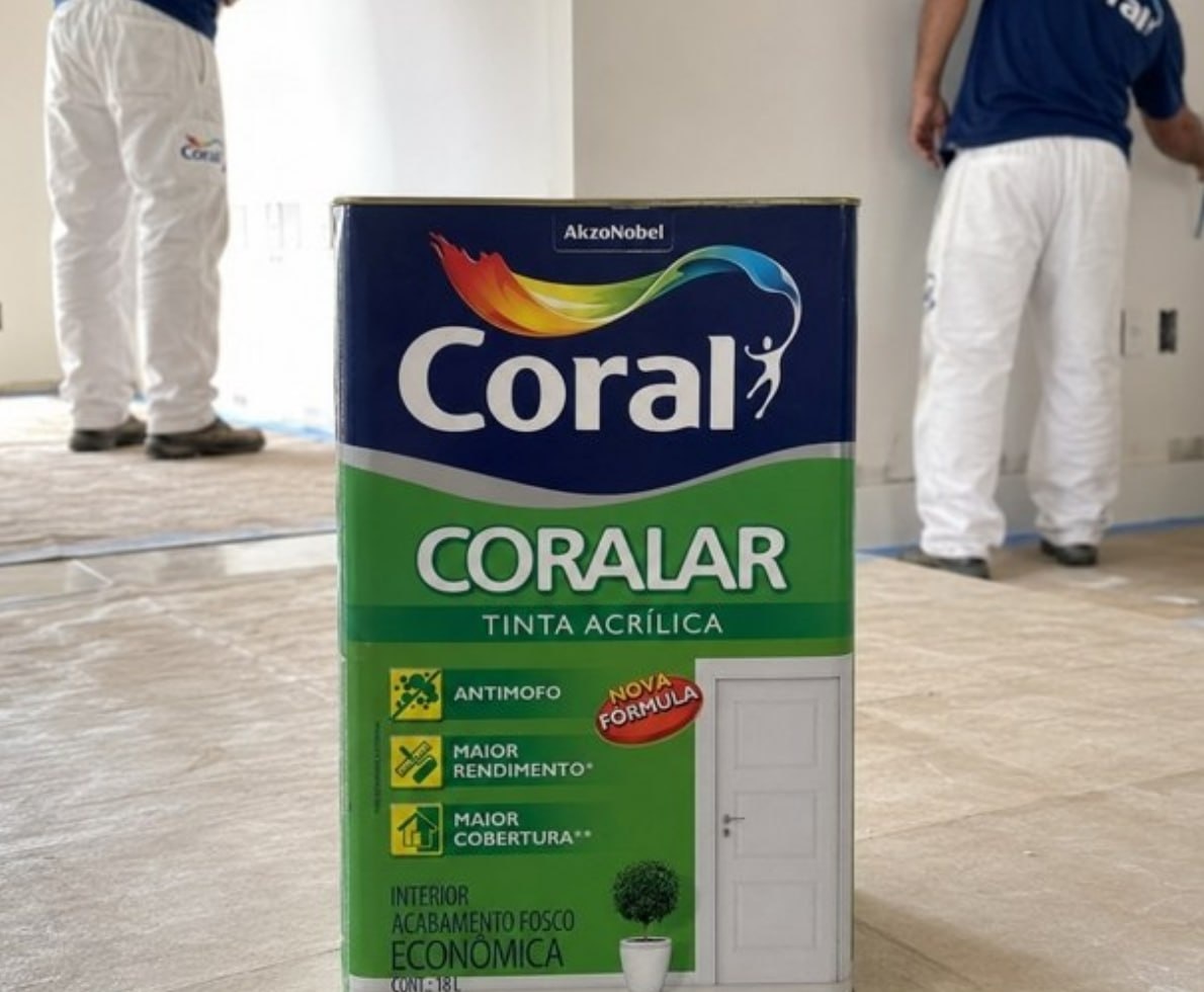 Látex Acrílica Tinta Coral Anti Mofo 18L Coralar Branco Fosco