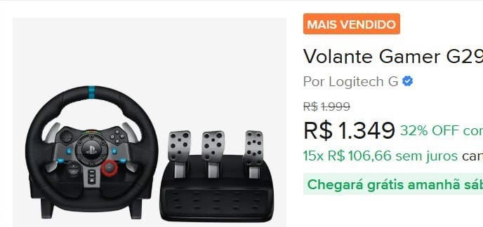 Volante Logitech G29 Driving Force G