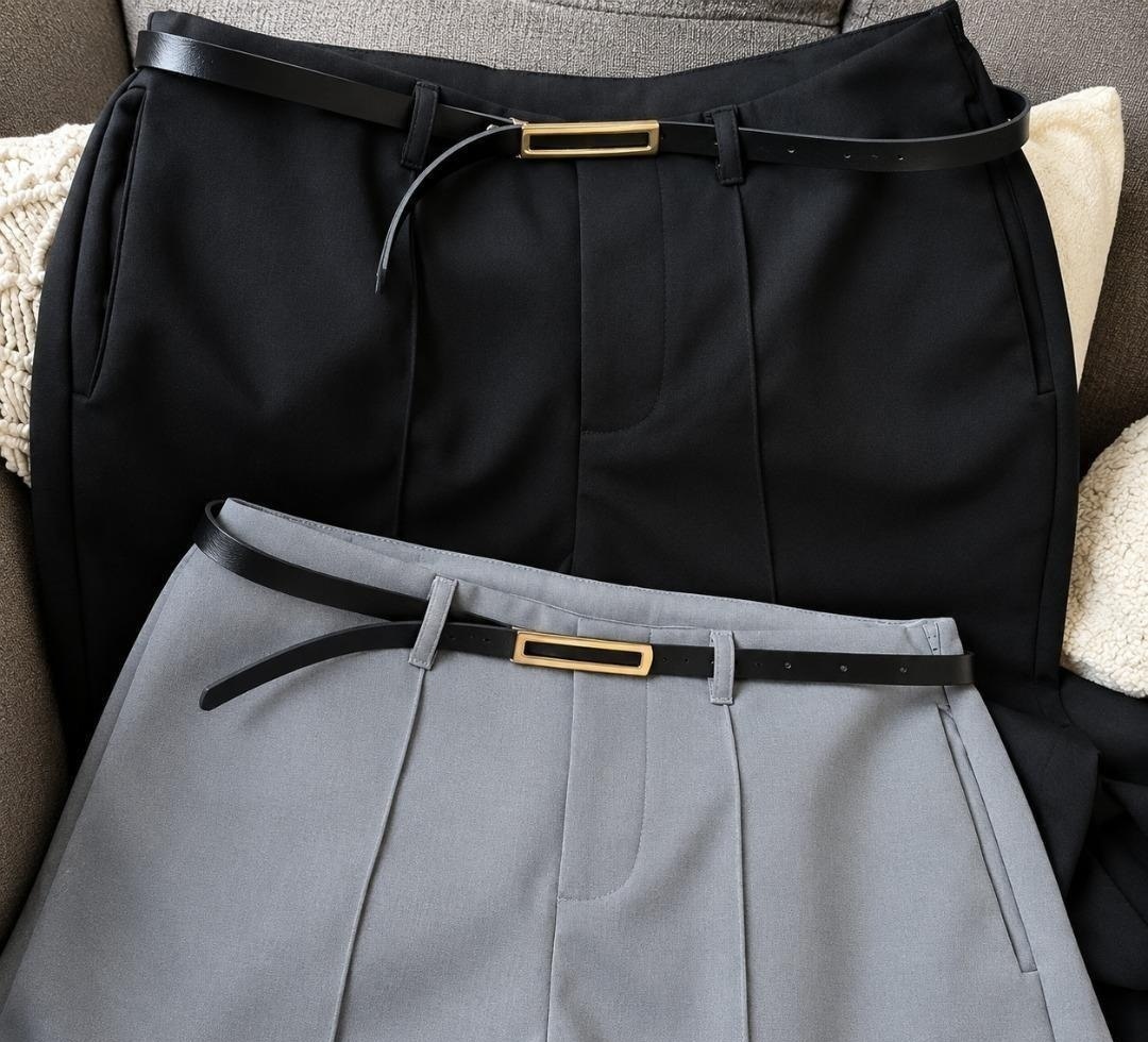 Kit com 2 Calças Pantalona com Cinto várias cores