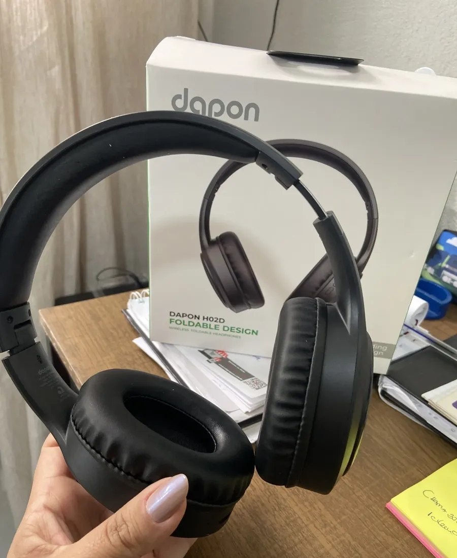 Headphone Dapon H02D Bluetooth 5.1 Over-Ear  Preto