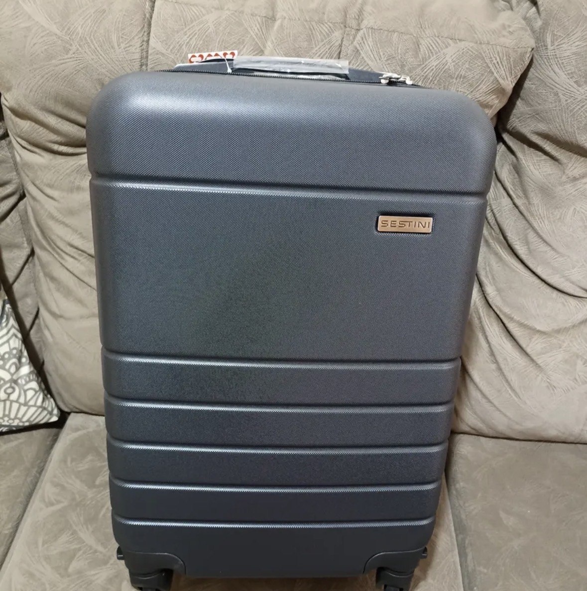 Mala Bordo Abs Sestini 360 Essencial 2 Com Roda Removível Azul-marinho