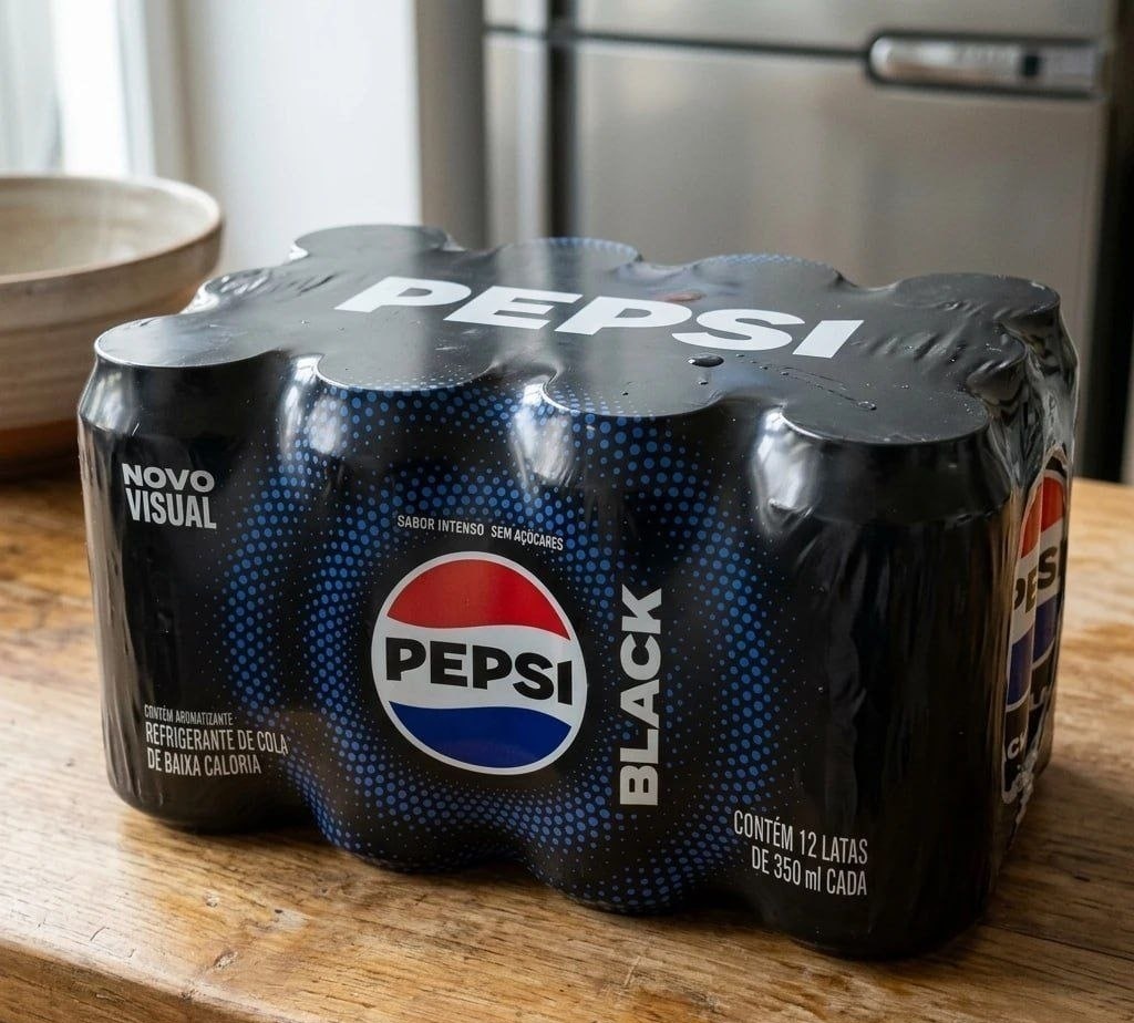 Pack 12 un. Refrigerante Pepsi Lata Black Zero 350ml