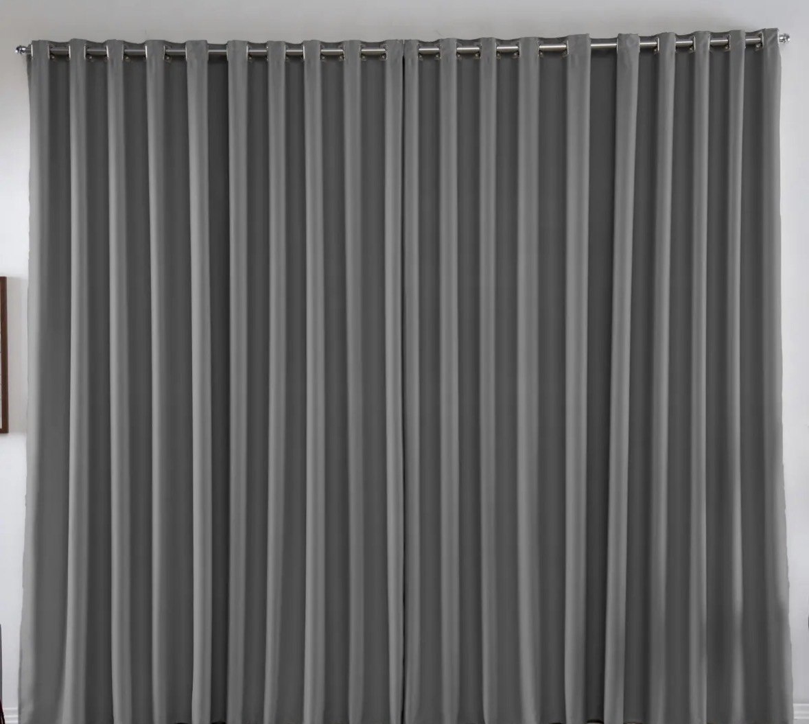 Cortina 4,00x2,50 Metros Blackout Blecaute Cinza Corta Luz Em Tecido Grosso Para Quarto E Sala Casa Laura Enxovais