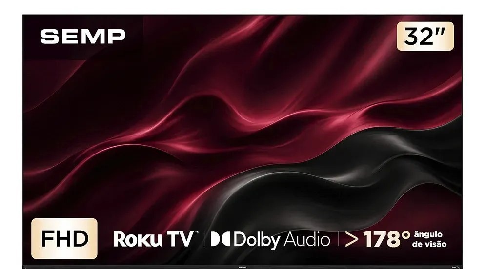 Smart Tv Semp 32 Polegadas Led Full Hd S42r Roku Tv Wi-Fi Dolby Audio