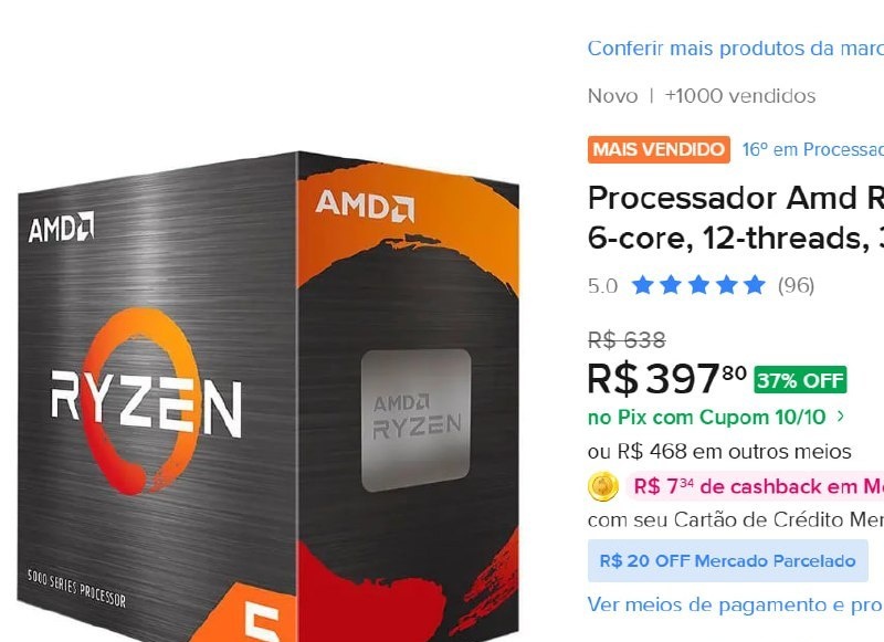 Processador AMD Ryzen 5 5500
