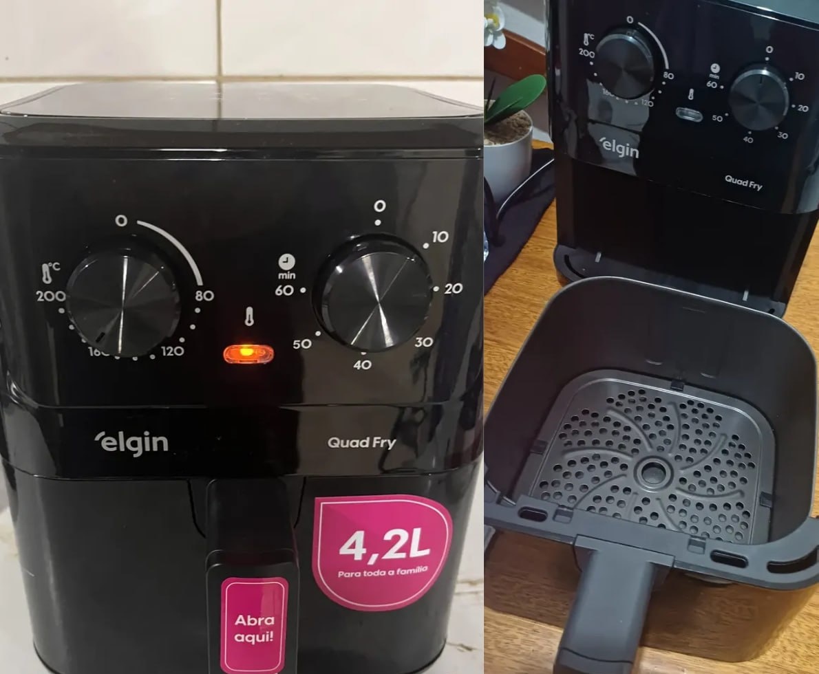 Fritadeira Elétrica Air Fryer Quad Fry 4,2 L Elgin