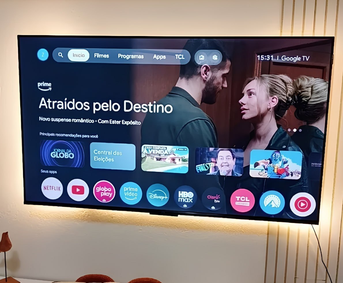 Smart TV 50 TCL 50P7K 4K com Sistema Operacional Google TV