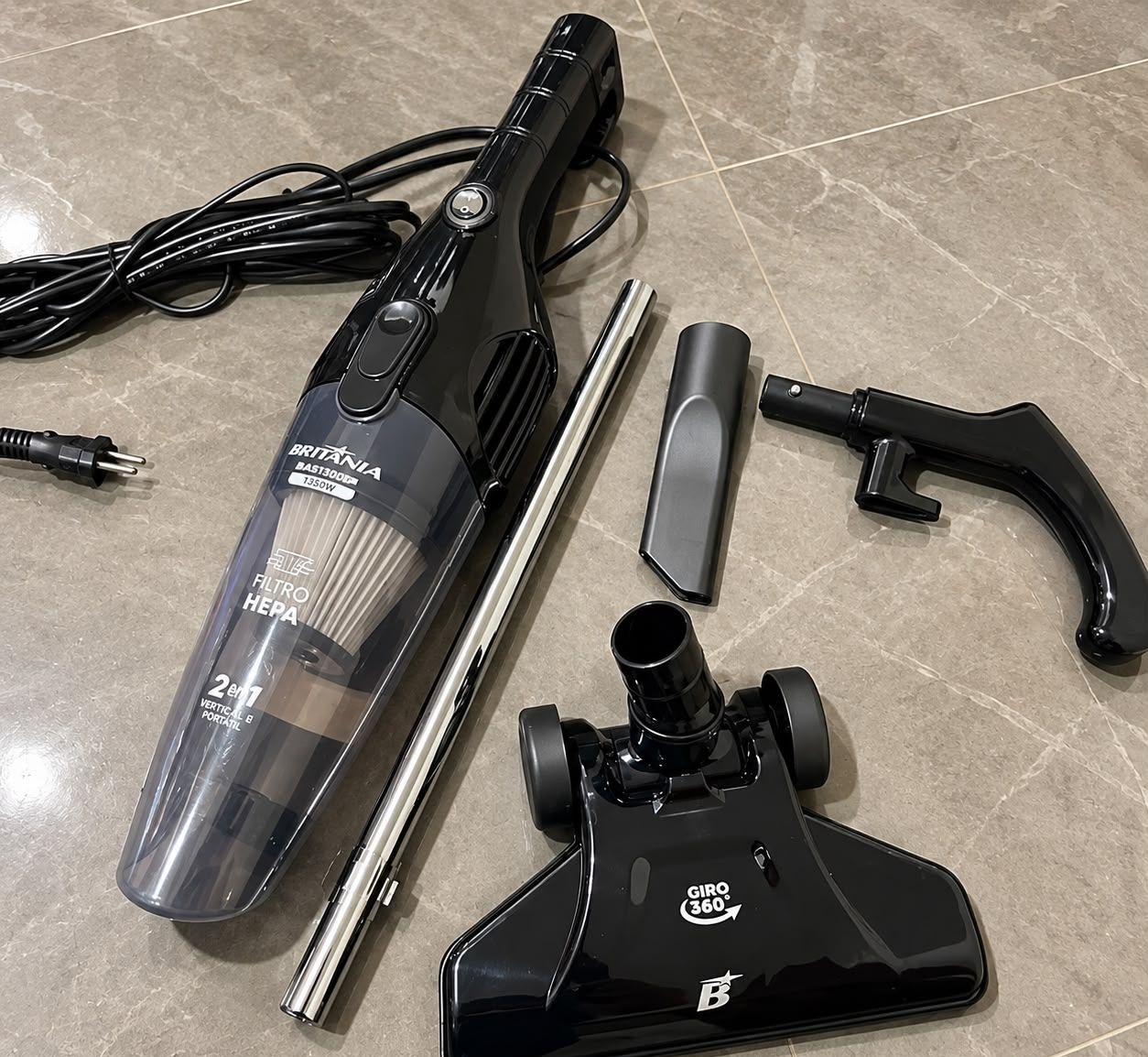 Britânia BAS1295P Aspirador de Pó 2 em 1 1250W
