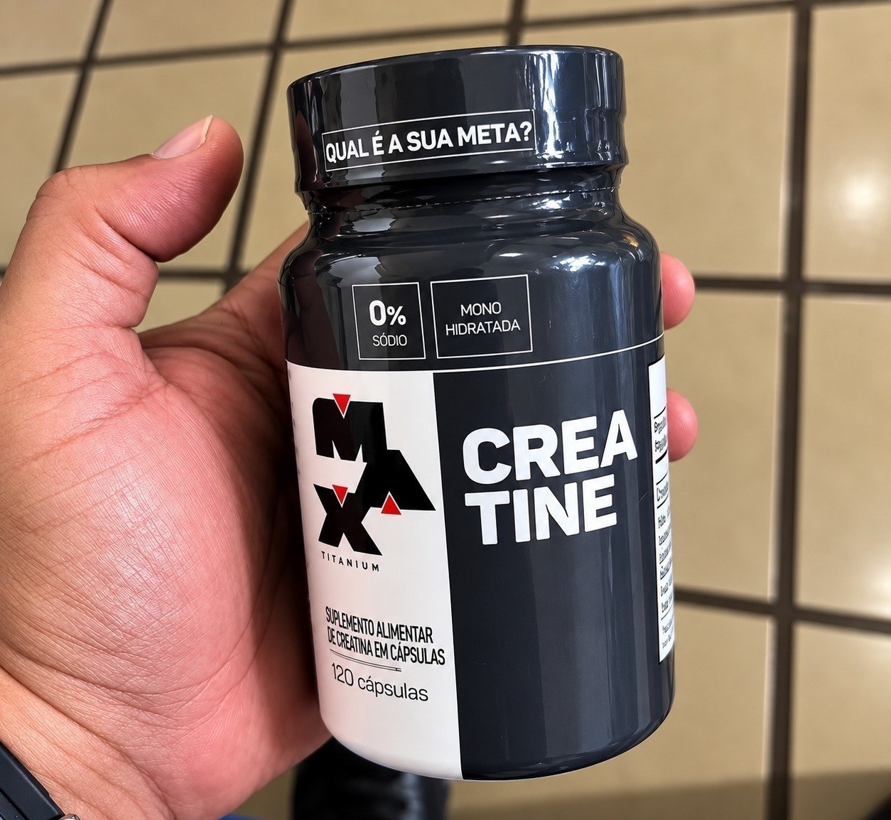 Creatina em Cápsulas Max Titanium Pote 120 Caps