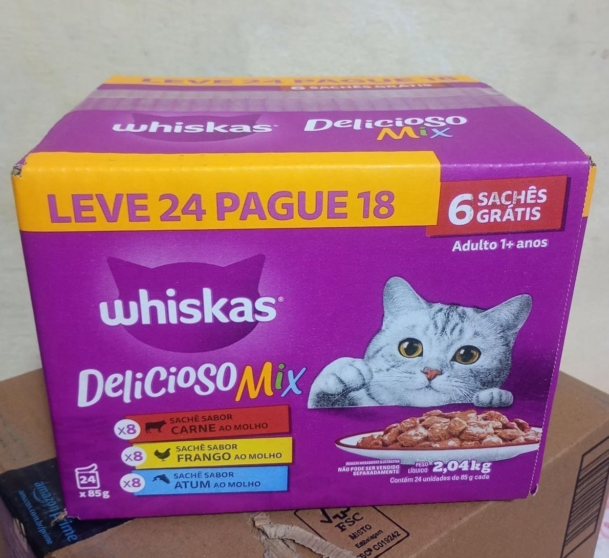 3 sabores frango carne e atum