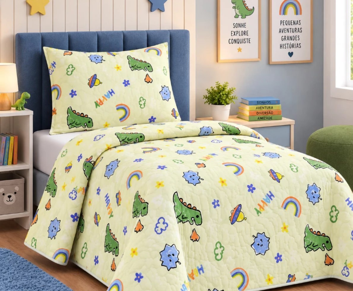 Colcha Cobre Leito Solteiro Matelassê Bouti Kids