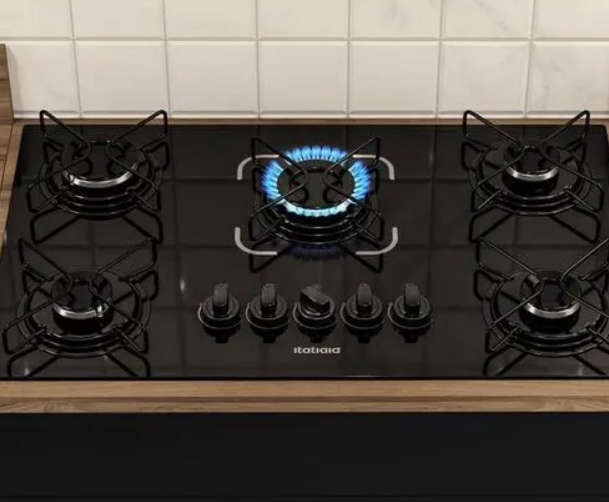 Cooktop 5 Bocas a Gás GLP Itatiaia