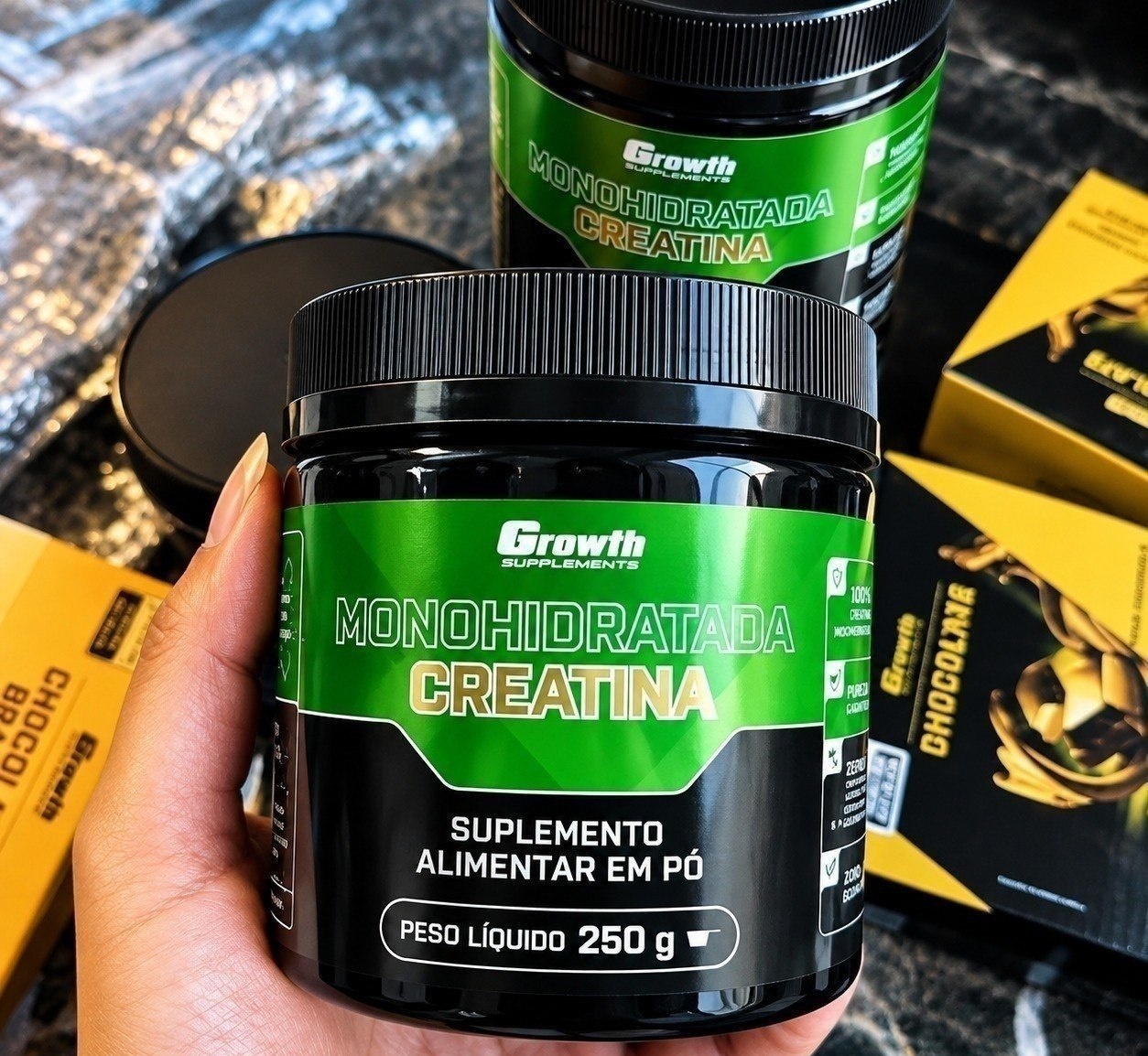Creatina 100 Pura 250g Growth Supplements