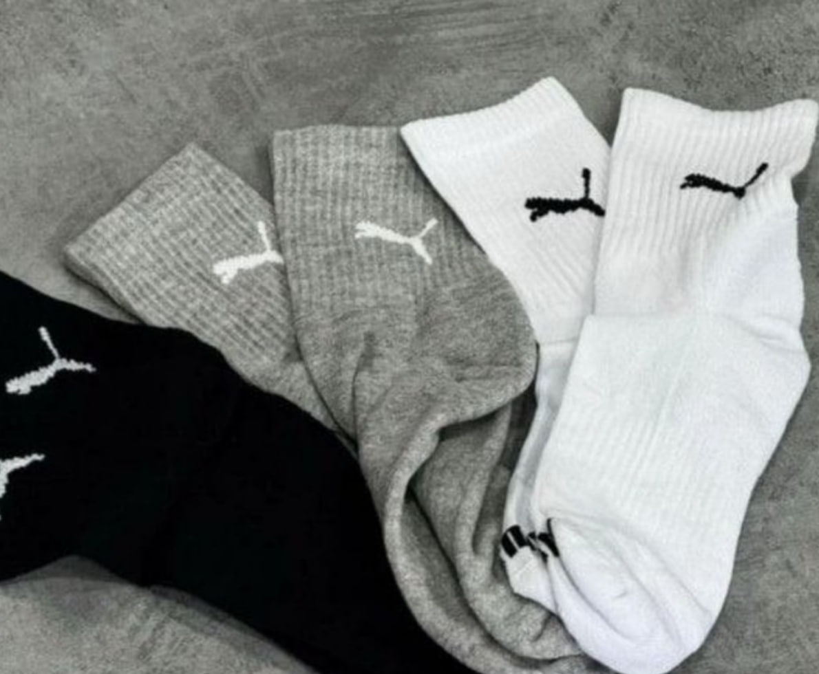 Kit 6 Pares Meias Puma Algodão Cano Médio