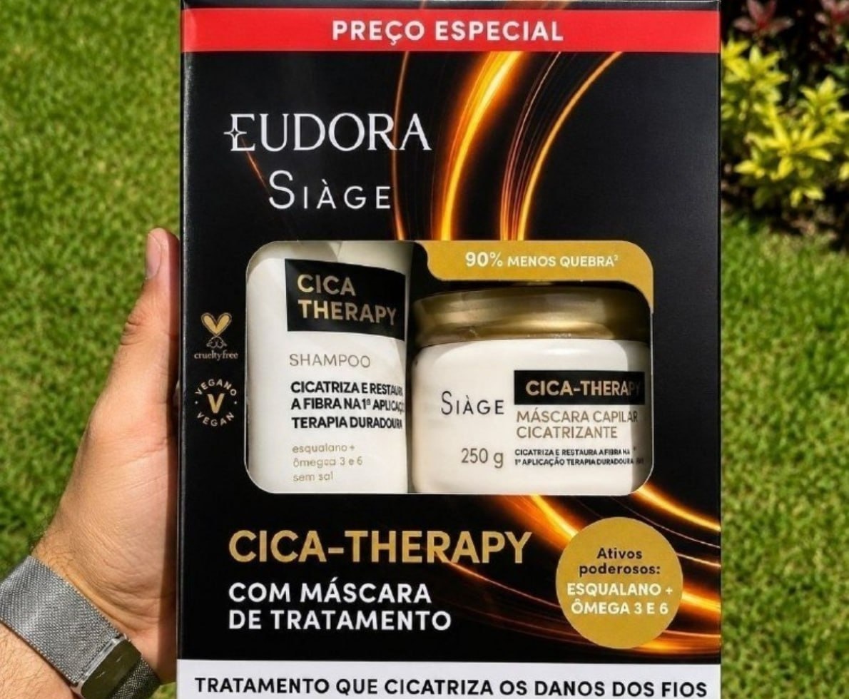 Kit Eudora Siage Cica-Therapy Shampoo 250ml  Máscara 250g