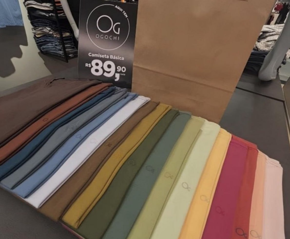 Camiseta Básica Slim Algodão Ogochi