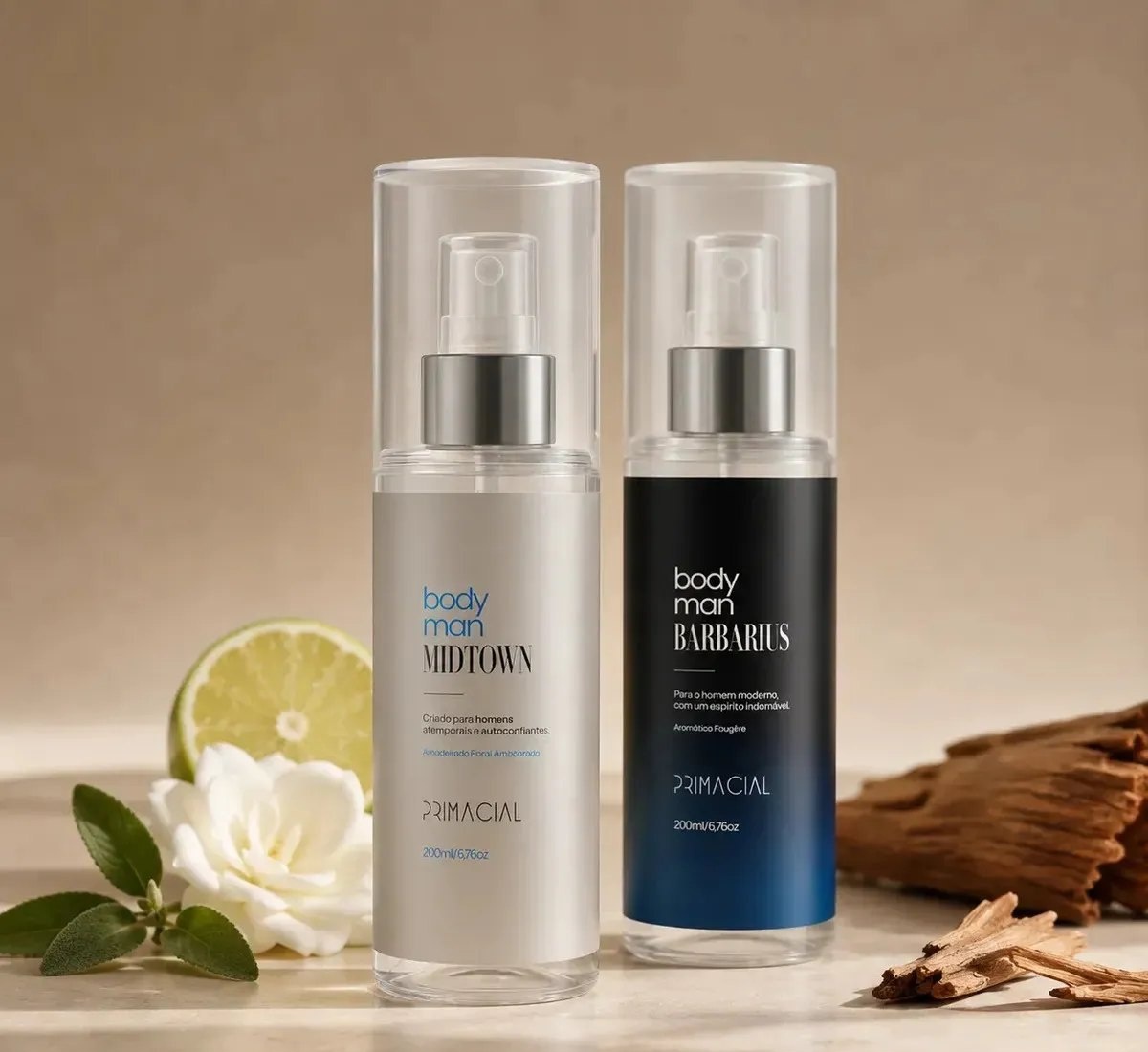 Kit Body Splash Masculino Barbarius e Midtown 200ml