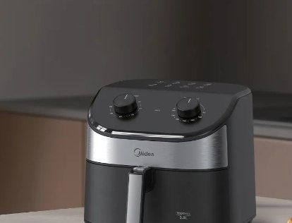 Fritadeira Air Fryer 5,5l Widemax Com Interior De Alumínio 1900w Midea