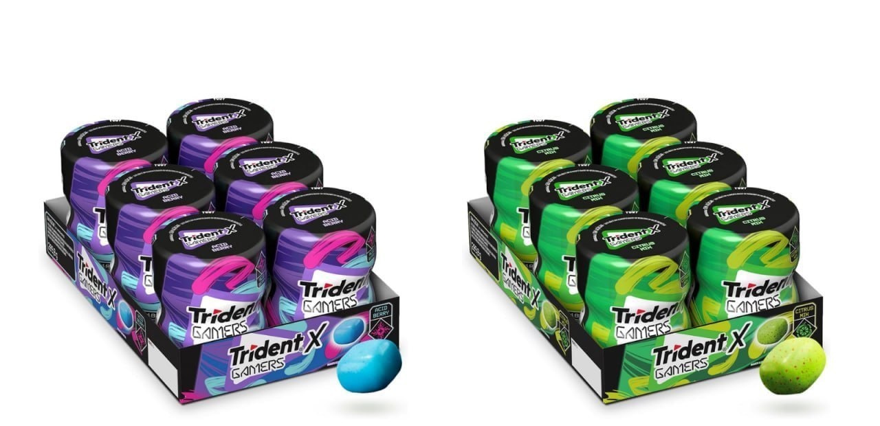 Cx Chiclete Trident X Gamers 6 un. de 48,3g