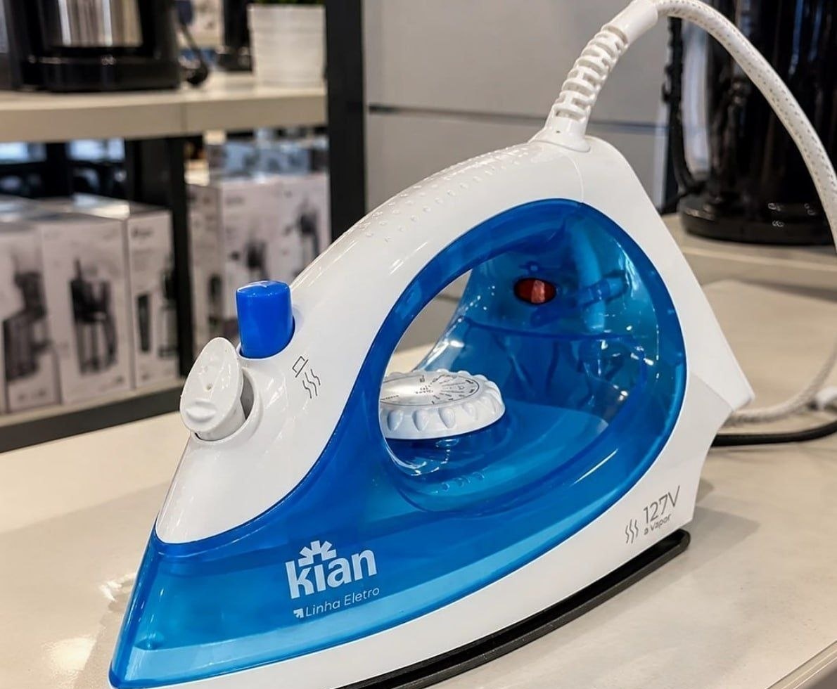 Ferro a Vapor 1300W Azul Kian
