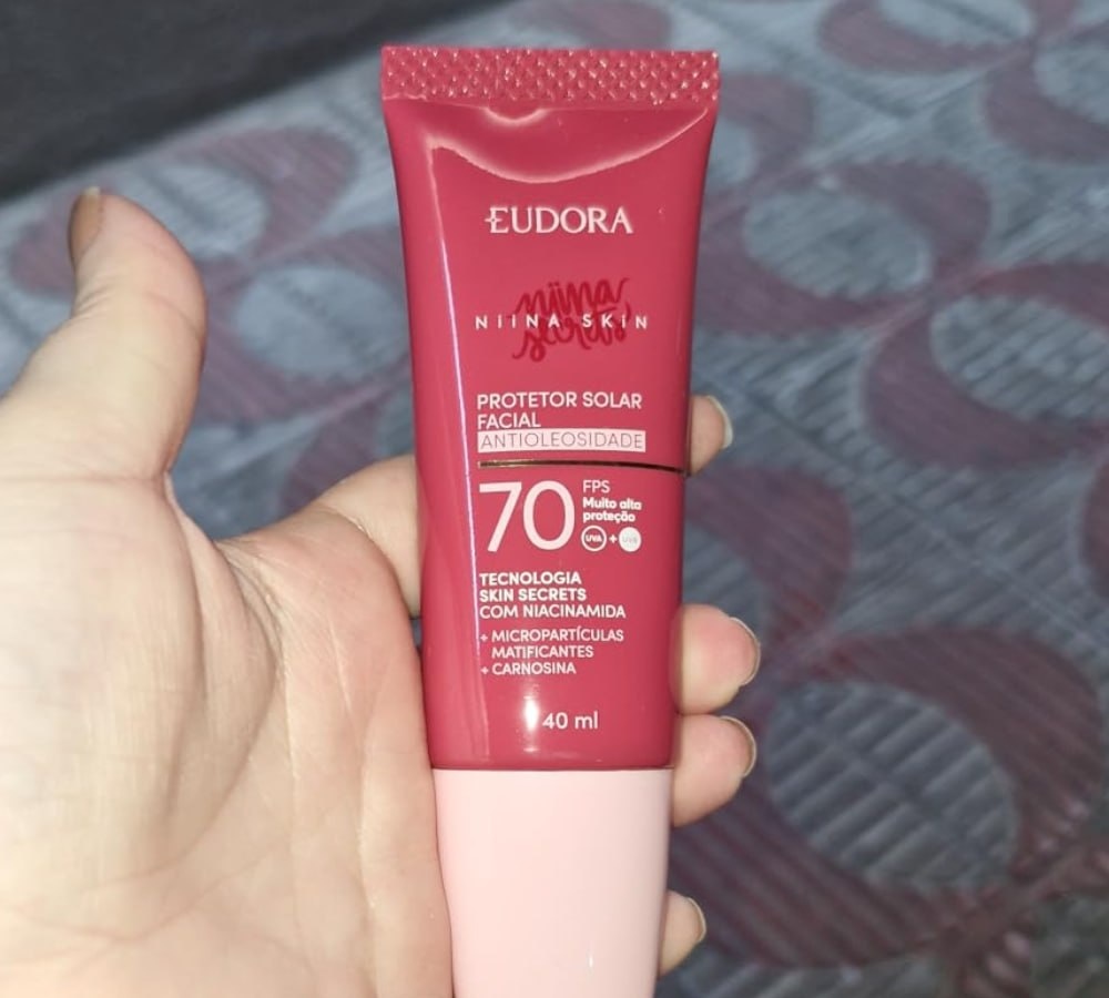Eudora Niina Skin Protetor Solar Facial Antioleosidade Fps70 40g