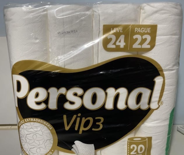 24 un. Papel Higiênico Personal Vip Folha Tripla