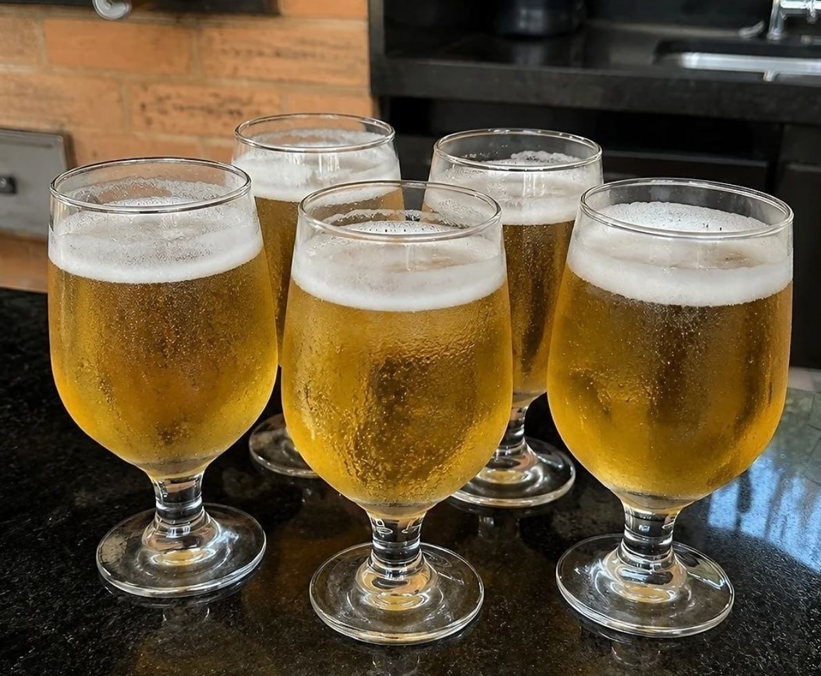 Jogo 6 Taças De Vidro Cristalino 400ml