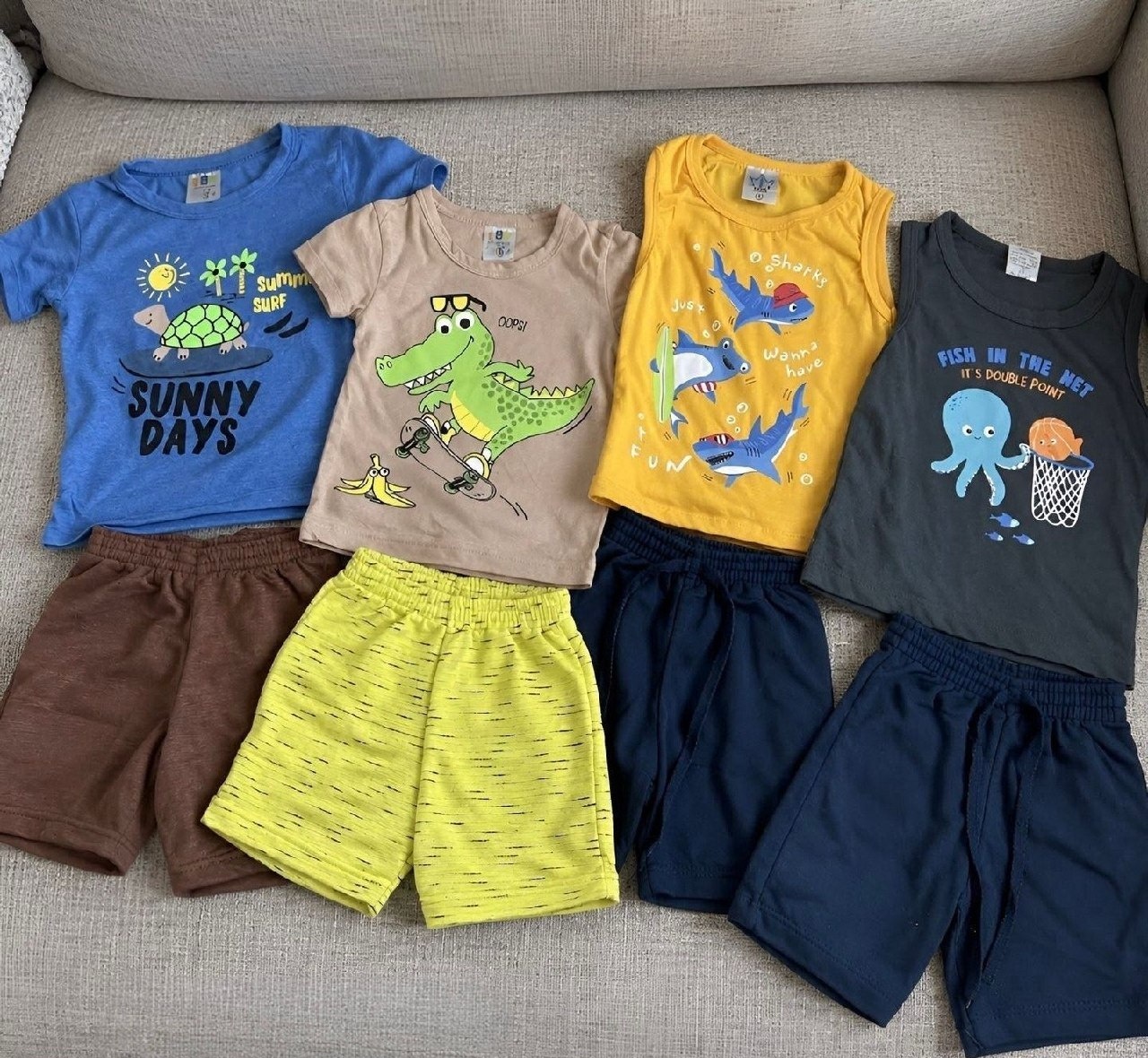 Kit 10 Peças De Roupa Conjunto Infantil Menino Dia A Dia