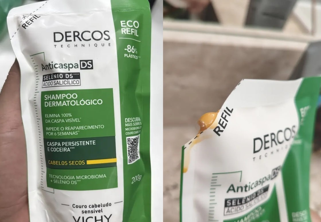 Vichy Dercos Shampoo Anticaspa DS - Cabelos Secos Refil 200g