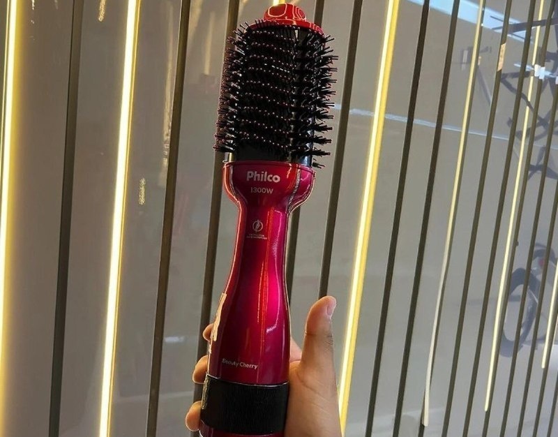 Escova Secadora de Cabelos Soft Beauty Cherry Philco 1300W 4 em 1 Bivolt