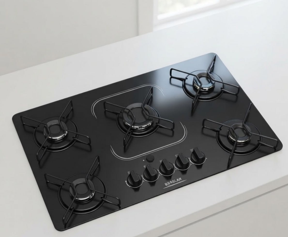 Fogão Cooktop a gás Braslar 5 bocas