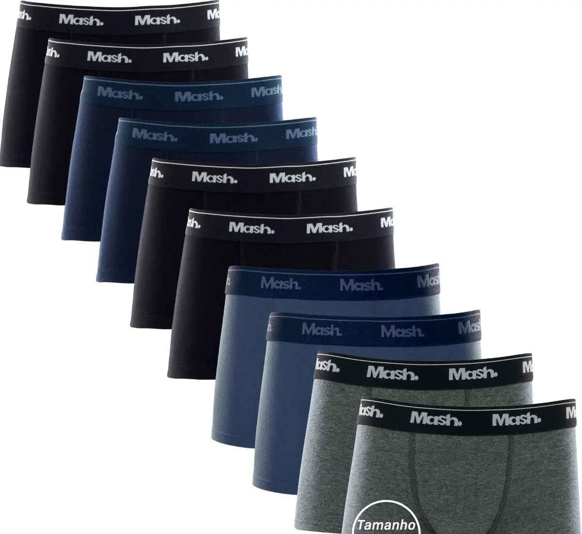 Kit 10 Cuecas Boxer Infantil Mash Meninos Algodão.