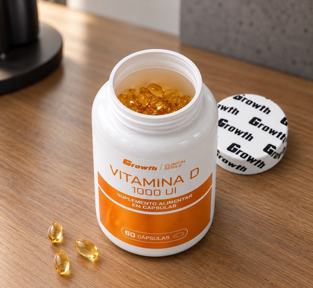 Vitamina D 1000ui 60 Caps Growth Supplements