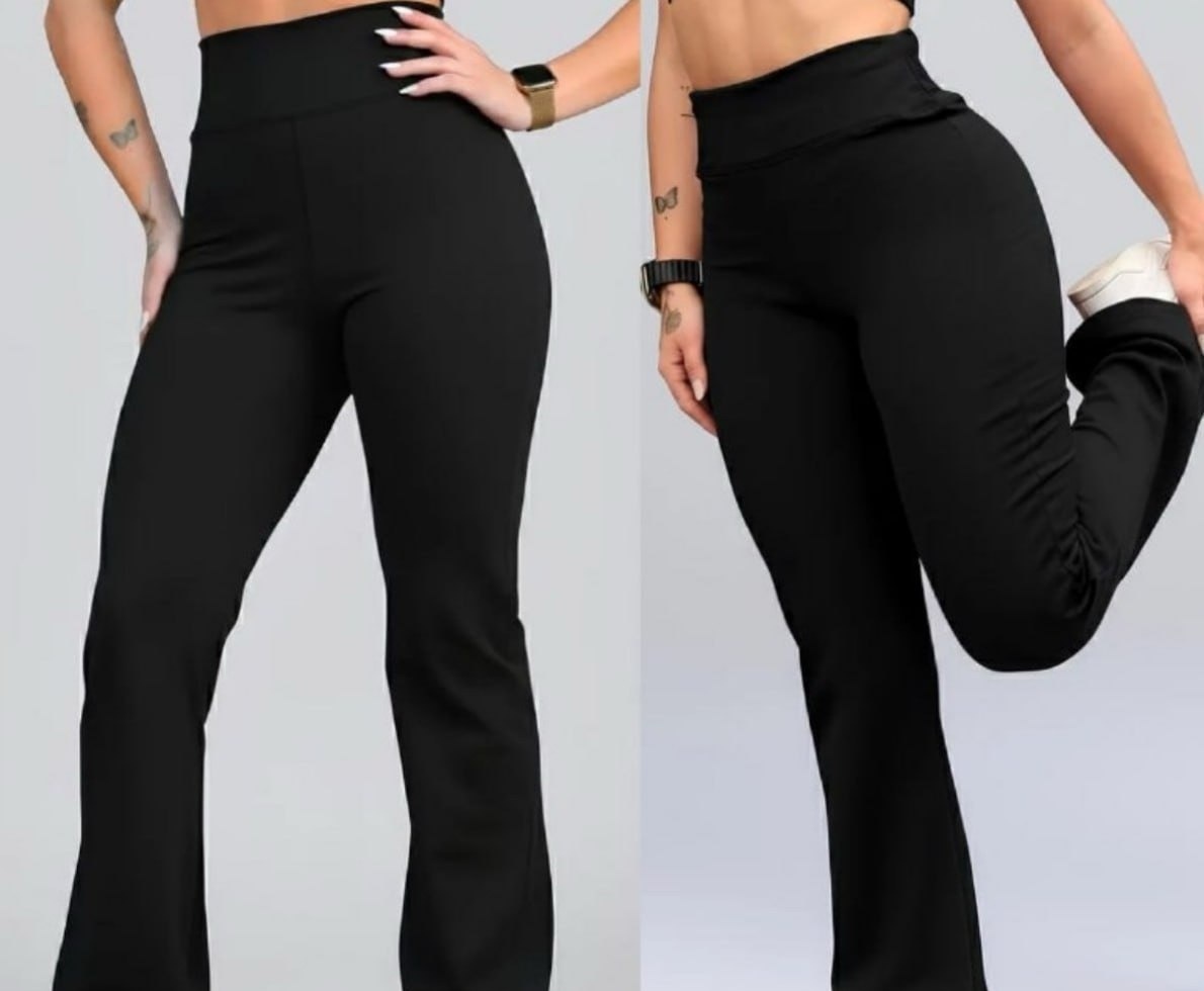 Calça Legging Flare Zero Transparência