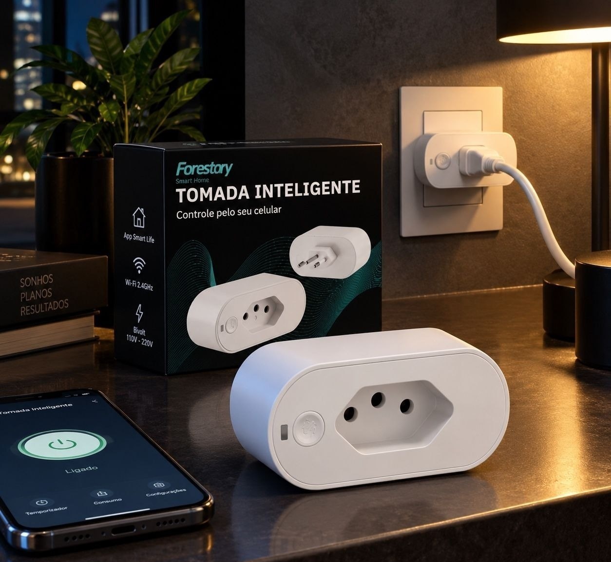 Tomada Inteligente 16A Bivolt Smart Plug