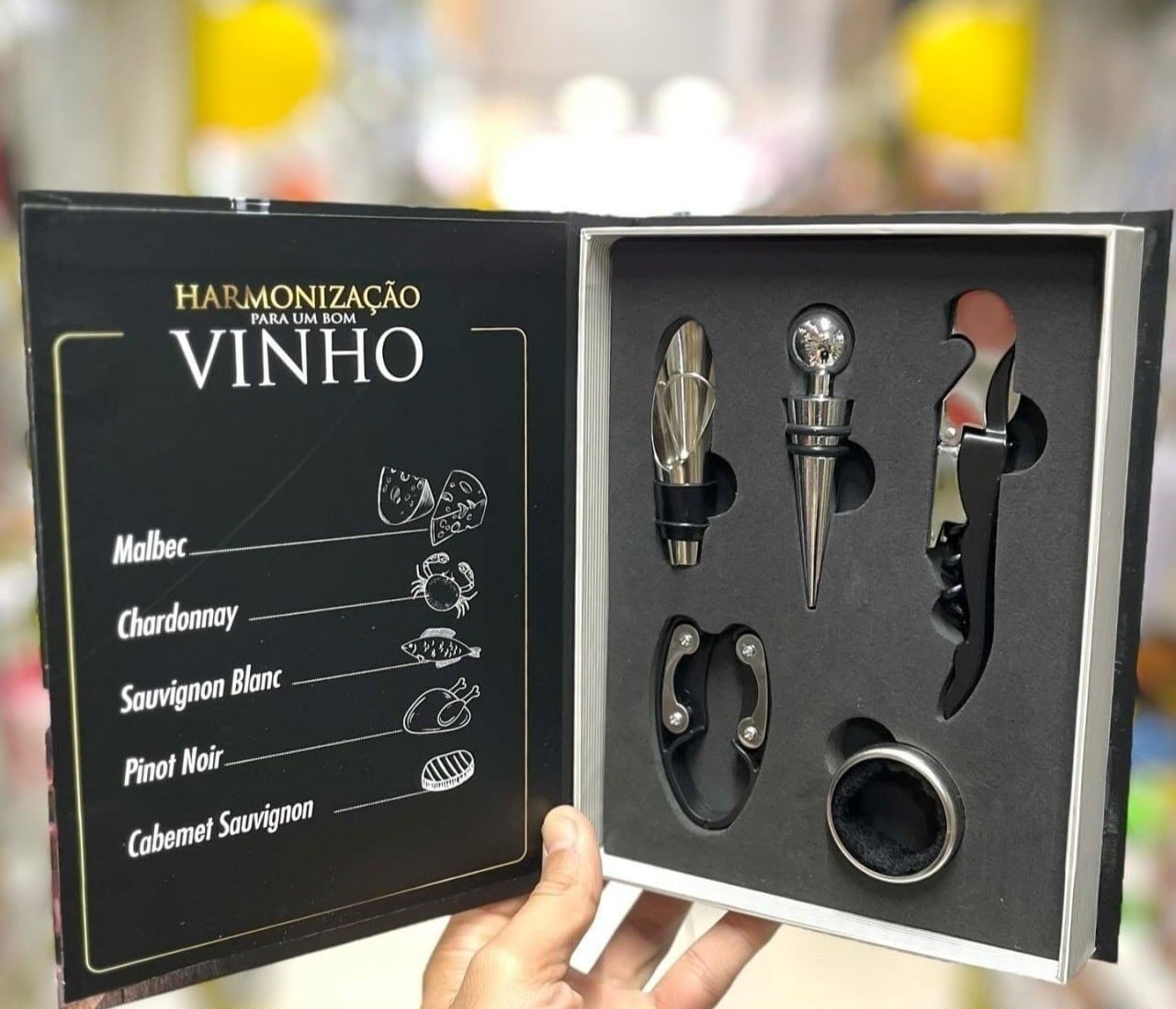 Kit Vinho 5 Peças Uny Gift