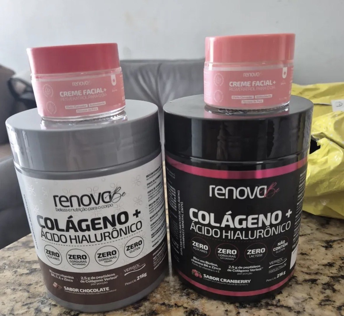 Kit Colágeno Hidrolisado Verisol Ácido Hialurônico Renova Be