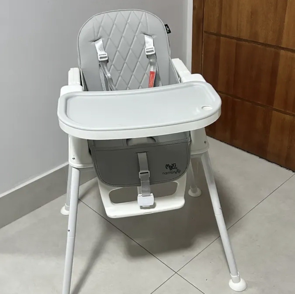 Cadeira De Alimentação Infantil 3 Em 1 Harmony Maxi Baby - Cinza