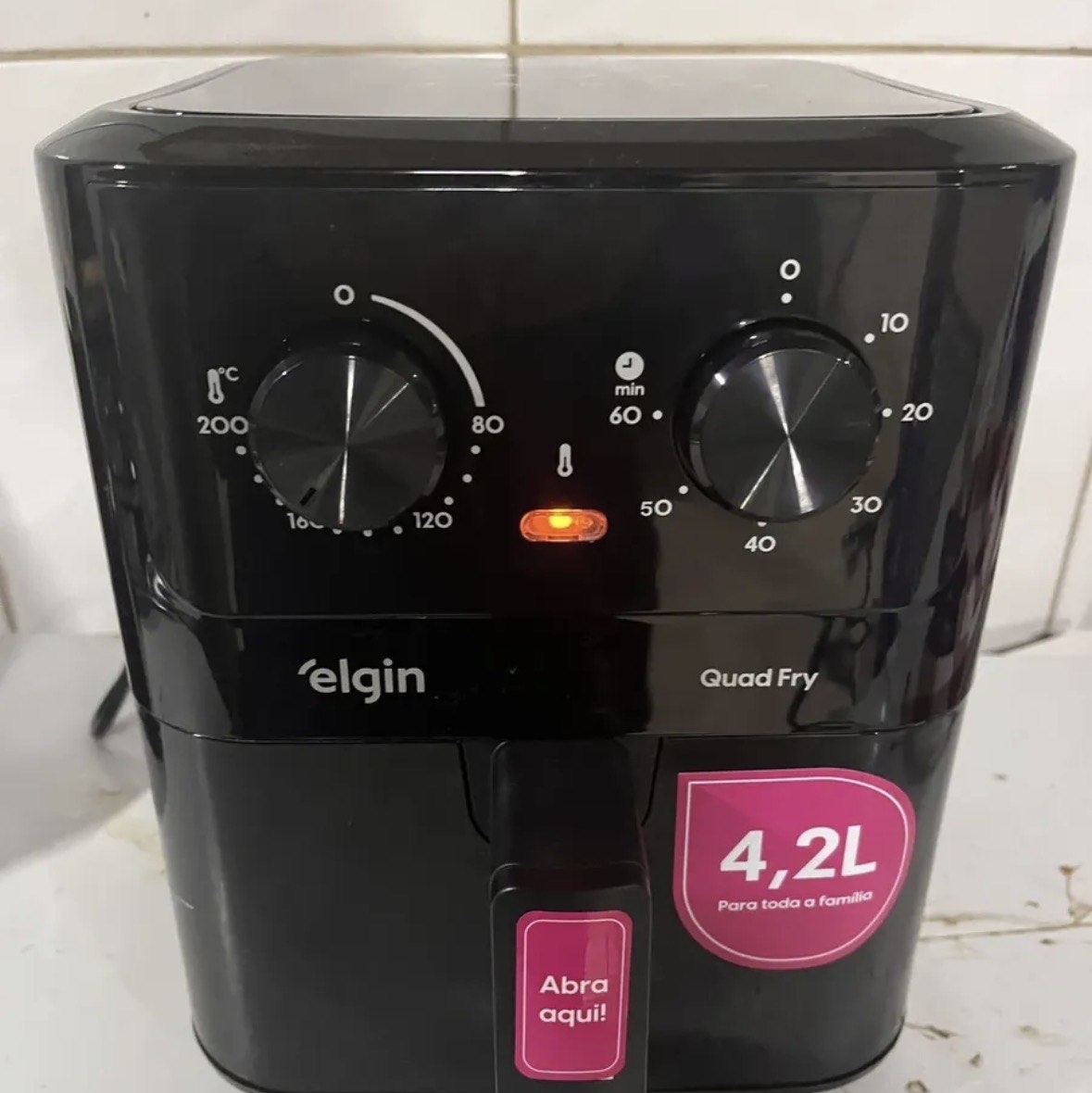 Fritadeira Elétrica Air Fryer Quad Fry 4,2 L,1400w Preto Elgin