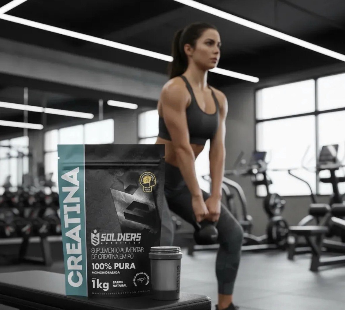 Creatina Soldiers Nutrition em pó Sem sabor x 1kg