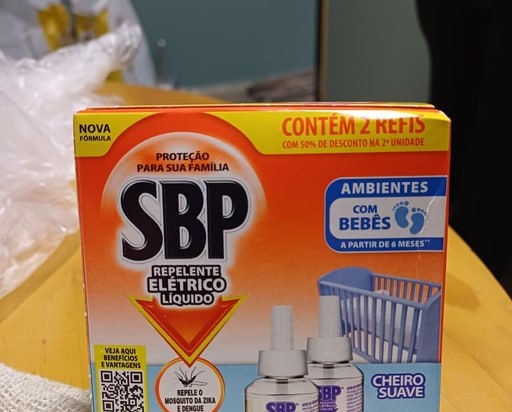 Caixa 02 uni. Repelente Líquido Elétrico SBP Refil 32,9ml