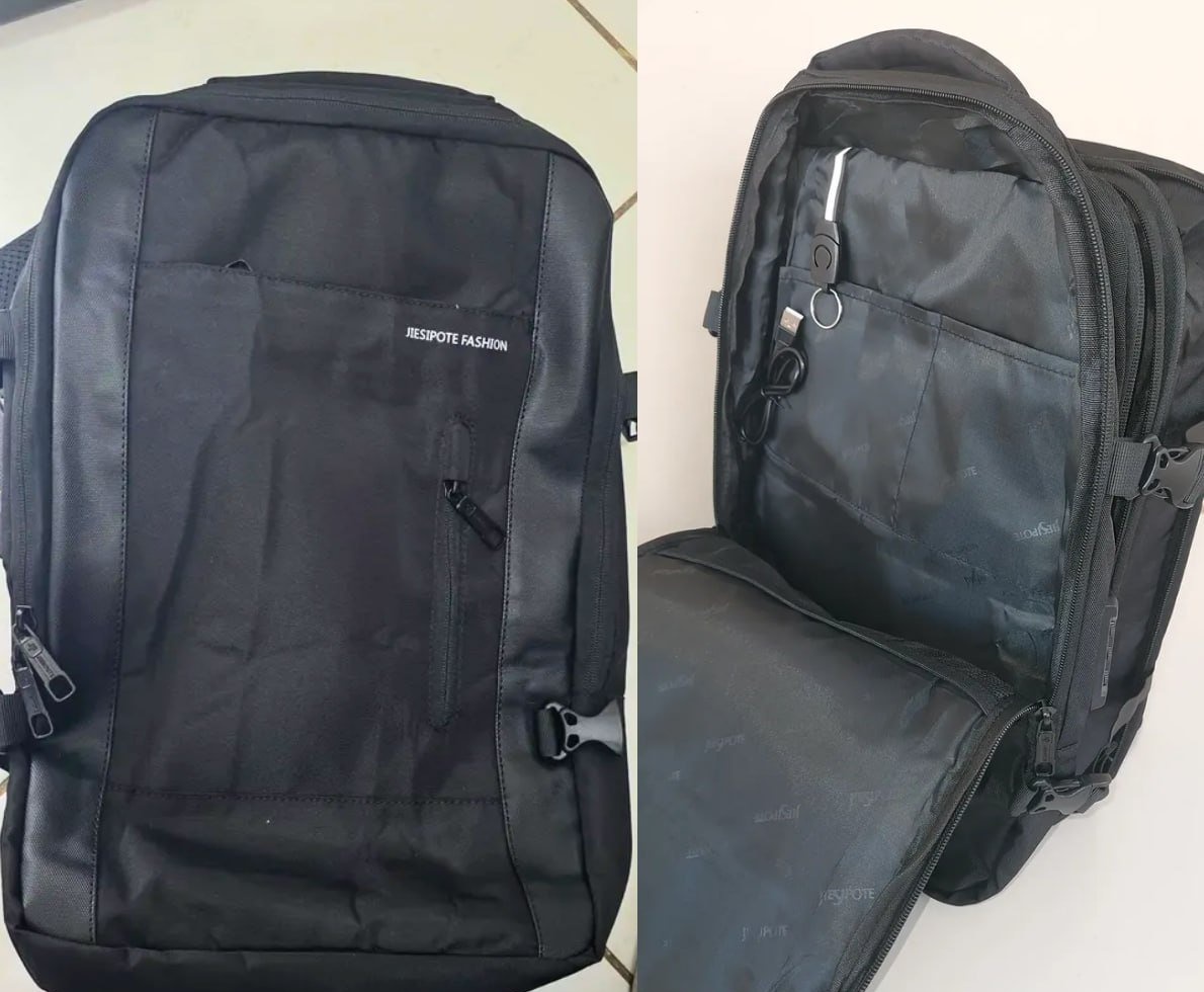 Mochila Para Notebook Impermeável com Porta USB
