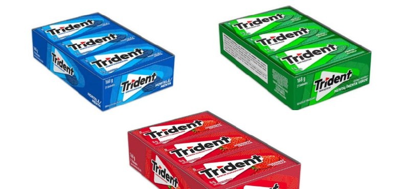 Cx Chiclete Trident Sem Açúcar 21 un. 8g