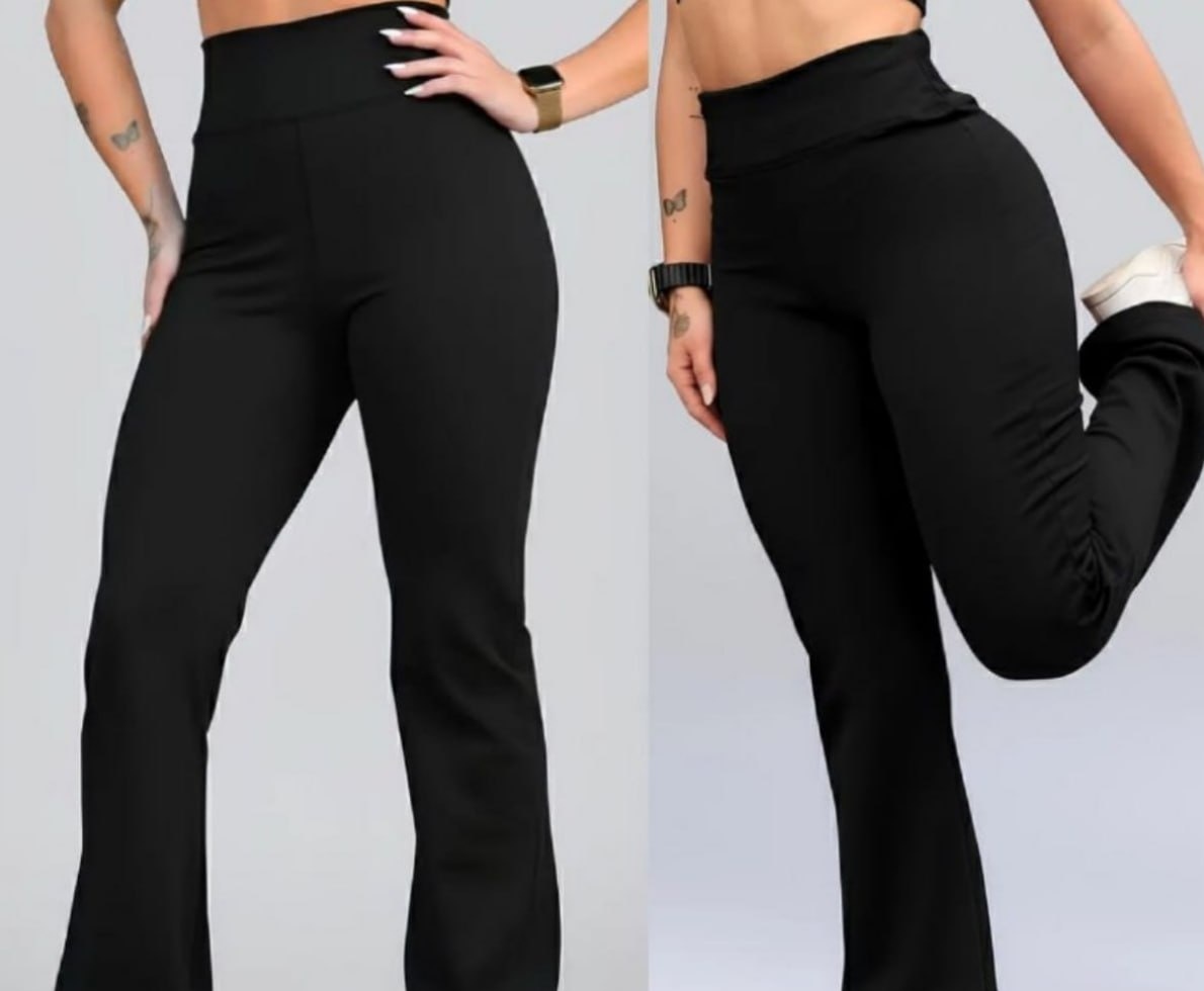 Calça Legging Flare Zero Transparência