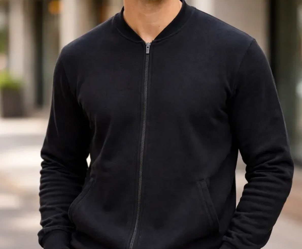 Blusa de Moletom com Zíper Canguru