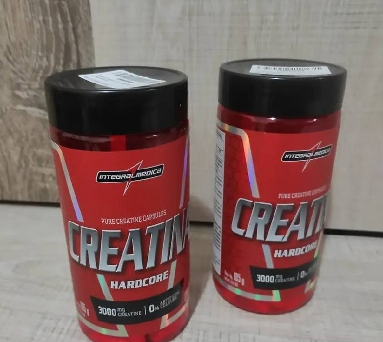 Creatina Hardcore 100 Pura 120 Capsulas Energia e Força - Integralmedica