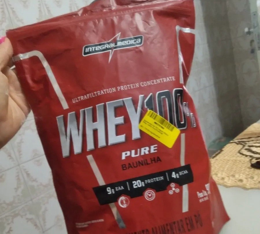 Proteína Integralmédica Whey 100 Pure em pó sabor Baunilha x 900g
