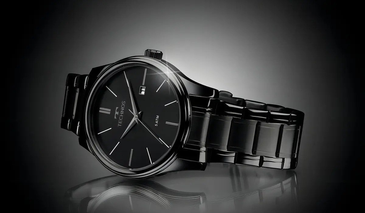 Relógio Technos Masculino Quartzo Grafite 42mm Aço Resistente à Água