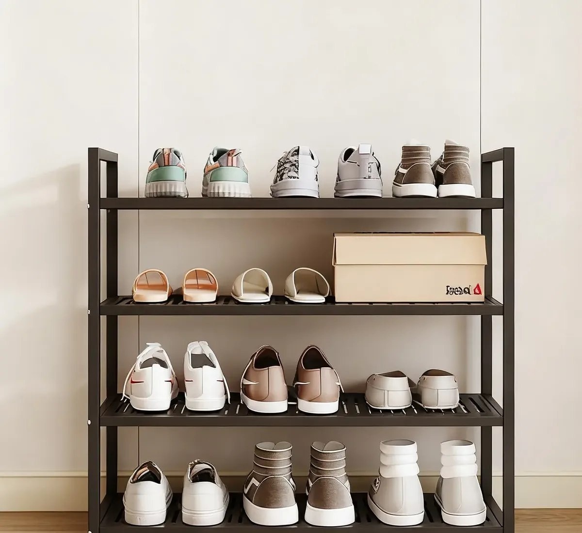 Sapateira Organizador Sapatos Metal 4 Andares 70cm 16 Pares