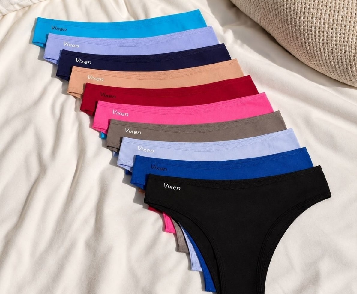Kit 10 Calcinha Feminina De Algodão Tanga